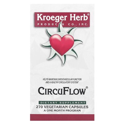 Kroeger Herb Co, Circuflow, 270 Vegetarian Capsules