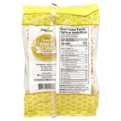 Jayone, süßer, knuspriger Reissnack, Honigbutter, 2,8 oz (80 g)