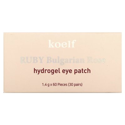Koelf, Ruby Bułgaryan Rose Hydrożel Eye, 60 łatek Koelf, Ruby Bułgaryan Rose Hydrożel Eye, 60 łatek