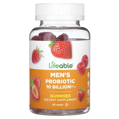Żywotnie, żelki probiotyczne męskie, Berry Natural, 10 miliardów, 60 gumców (5 miliardów na gumę) Żywotnie, żelki probiotyczne męskie, Berry Natural, 10 miliardów, 60 gumców (5 miliardów na gumę)