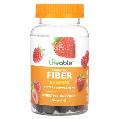 Lifeable, Prebiotic Fiber Gummies, Natural Berry, 60 Gummies Lifeable, Prebiotic Fiber Gummies, Natural Berry, 60 Gummies
