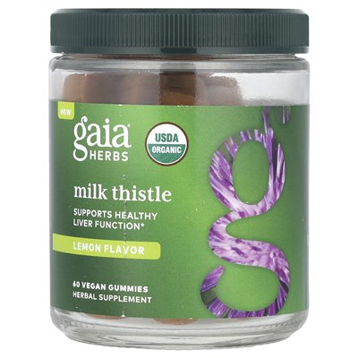 Zioła Gaia, Milk Thetle Gummy, cytryna, 60 wegańskich gumzy