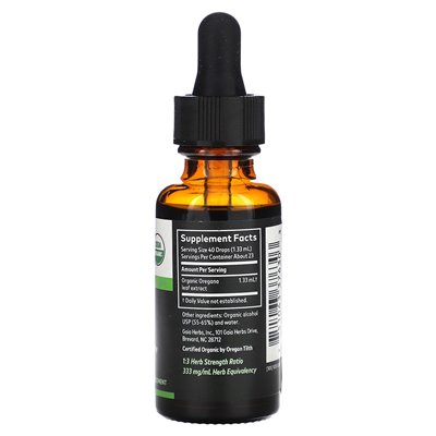 Gaia Herbs, Bio-Oreganoblätter, 1 Fl Oz (30 ml)