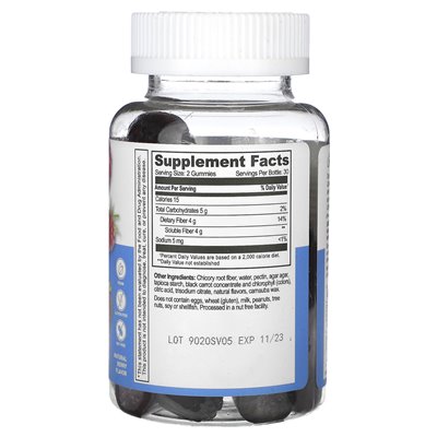 Vital, präbiotische Gummibärchen, zuckerfrei, natürliche Beeren, 60 Gummibärchen
