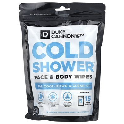 Duke Cannon Supply Co., Cold Shower®, Gesichts- und Körpertücher, 15 Feldtücher
