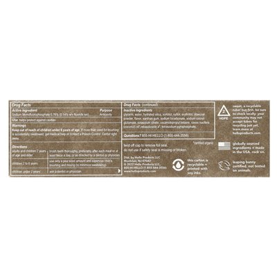 Cześć, Aktywowany Węgiel Epic Whitening Fluorowy Pasta do Zębów, Świeża Mięta + Oliwa z Kokosa, 4 uncji (113 g)