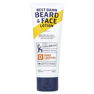 Duke Cannon Supply Co., Best Damn Beard &amp Face Bals, Citrus Hefeweizen, 3.2 Fl Oz (94 ml)