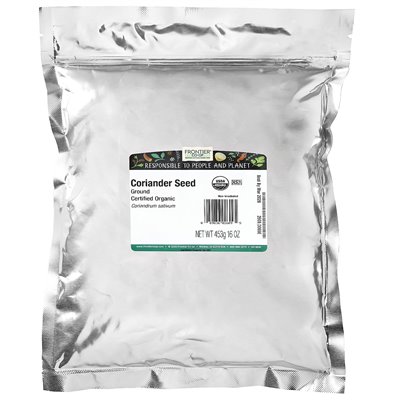 Frontier Co-op, Organic Coriander Seed, Ground, 16 oz (453 g)