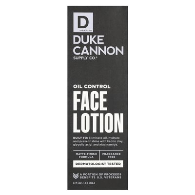 Duke Cannon Supply Co., Balsam do twarzy oleju, bez zapachu, 3 fl oz (88 ml)