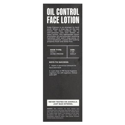 Duke Cannon Supply Co., Balsam do twarzy oleju, bez zapachu, 3 fl oz (88 ml)