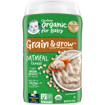 Gerber, ekologiczne dla dziecka, ziarna i upraw, 1st Foods, płatki płatków owsianych, 8 uncji (227 g)