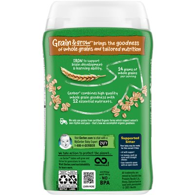Gerber, ekologiczne dla dziecka, ziarna i upraw, 1st Foods, płatki płatków owsianych, 8 uncji (227 g)