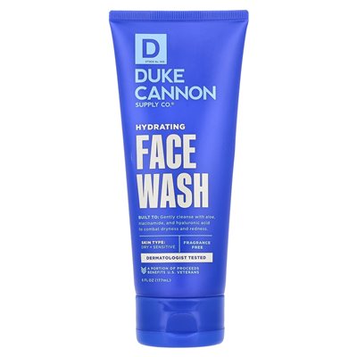 Duke Cannon Supply Co., Hydrating Face Wash, Fragrance Free, 6 Fl Oz (177 ml)
