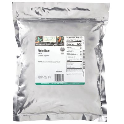 Frontier Co-Op, Organic Pinto Bean Flakes, 16 uncji (453 g)