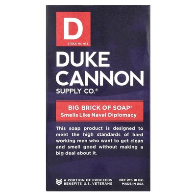 Duke Cannon Supply Co., Big Brick of Bar Soap®, pachnie jak dyplomacja morska, 10 uncji