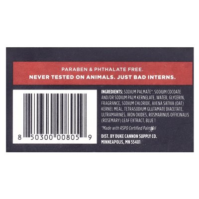 Duke Cannon Supply Co., Big Brick of Bar Soap®, pachnie jak dyplomacja morska, 10 uncji