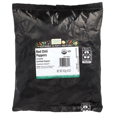 Frontier Co-Op, Organic Crushed Red Chili Peppers, 16 oz (453 g)