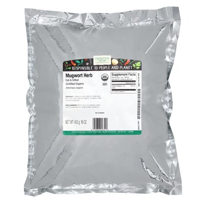Frontier Co-op, Erganic Cut &amp Sifted Mugwort Herb, 16 uncji (453 g)