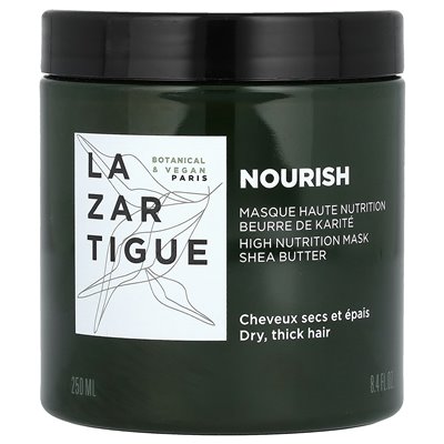 Lazartigue, Nourish, High Nutrition Hair Mask, Shea Butter, 8.4 Fl Oz (250 ml) Lazartigue, Nourish, High Nutrition Hair Mask, Shea Butter, 8.4 Fl Oz (250 ml)
