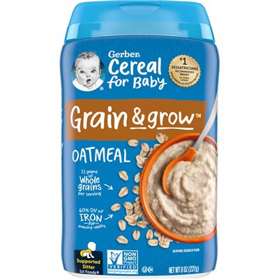 Gerber, płatki dla dziecka, ziarna i upraw, 1st Foods, płatki owsiane, 8 uncji (227 g) Gerber, płatki dla dziecka, ziarna i upraw, 1st Foods, płatki owsiane, 8 uncji (227 g)