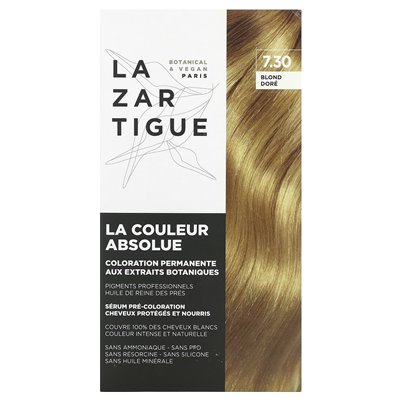 Lazartigue, Permanent Haircolor with Botanical Extracts, 7.30 Golden Blond, 1 Application Lazartigue, Permanent Haircolor with Botanical Extracts, 7.30 Golden Blond, 1 Application