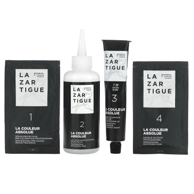 Lazartigue, Permanent Haircolor with Botanical Extracts, 7.30 Golden Blond, 1 Application Lazartigue, Permanent Haircolor with Botanical Extracts, 7.30 Golden Blond, 1 Application