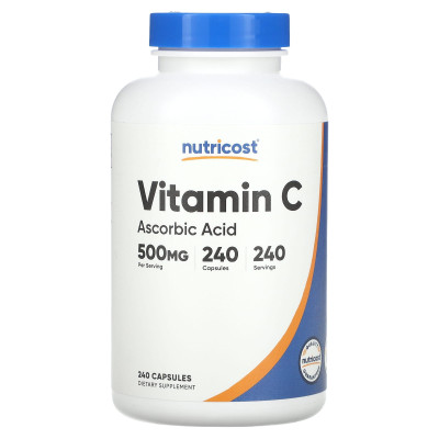 Nutricost, Vitamin C, 500 mg, 240 Capsules Nutricost, Vitamin C, 500 mg, 240 Capsules