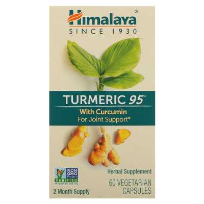 Himalaya, kurkuma 95 z kurkuminą, 60 kapsułek wegetariańskich