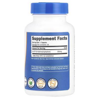 Nutricost, 5-HTP, 200 mg, 30 kapsułek