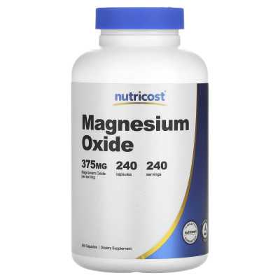 Nutricost, Magnesium Oxide, 375mg, 240 Capsules
