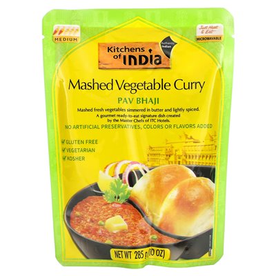Kitchens of India, Pav Bhaji, Curry Tureged Feelle, Medium, 10 uncji (285 g) Kitchens of India, Pav Bhaji, Curry Tureged Feelle, Medium, 10 uncji (285 g)