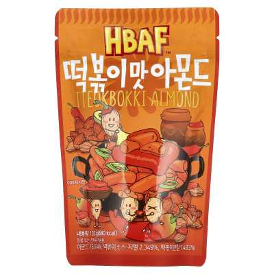 HBAF, Tteokbokki Almond, 4,23 uncji (120 g)
