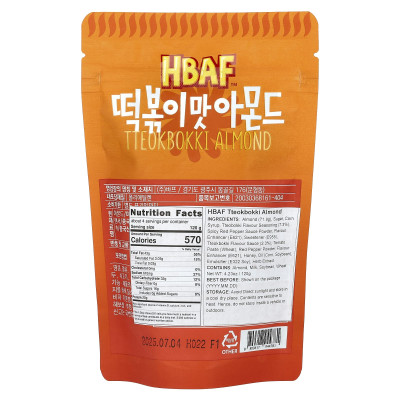 HBAF, Tteokbokki Almond, 4.23 oz (120 g)