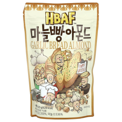 HBAF, Knoblauchbrotmandeln, 4,23 oz (120 g)