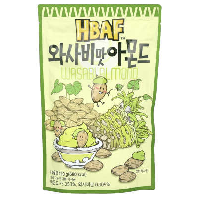 HBAF, Wasabi Almond, 4,23 uncji (120 g)