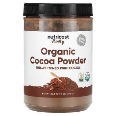 Nutricost, Pantry, Bio-Kakaopulver, ungesüßt, 24,3 oz (680 g)