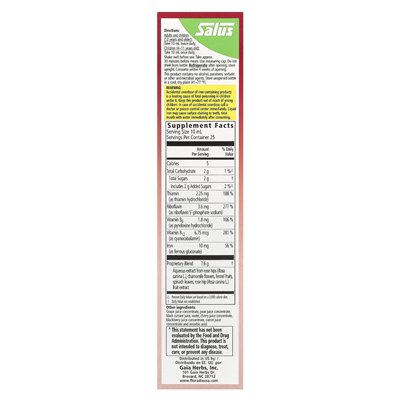 Gaia Herbs, Floradix, Floravital Żelazo + Zioła, 8,5 uncji (250 ml)