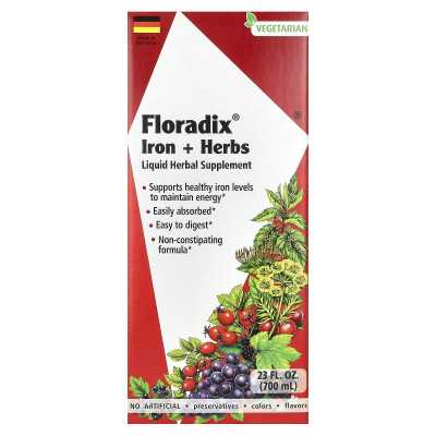 Floradix, Floradix, żelazo + zioła, 23 Fl Oz (700 ml)