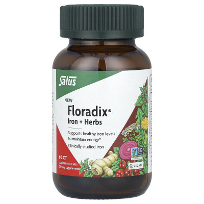 Floradix, Floradix® Iron + Herbs, 60 płynnych fito-caps
