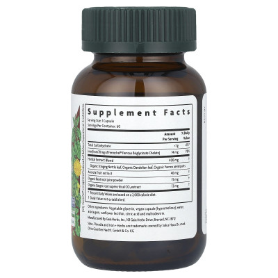 Floradix, Floradix® Iron + Herbs, 60 płynnych fito-caps