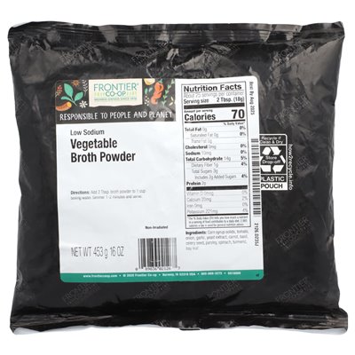 Frontier Co-op, Vegetable Bouillon Powder, Low Sodium, 16 oz (453 g)