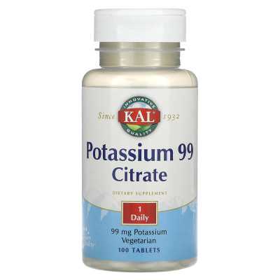 Kal, potas 99 cytrynian, 99 mg, 100 tabletek Kal, potas 99 cytrynian, 99 mg, 100 tabletek