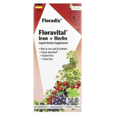 Floradix, Florawital Iron + Herbs, 23 Fl Oz (700 ml)