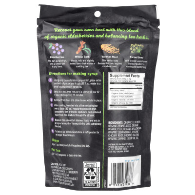 Frontier Co-Op, Erganic Elderberberry &amp Herbal Blend for Syrop, 4,23 uncji (120 g)