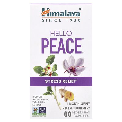 Himalaya, witaj pokój, ulga stresu, 60 kapsułek wegetariańskich