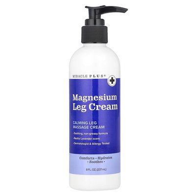Miracle Plus, krem ​​do nóg magnezu, lawenda, 8 fl oz (237 ml)