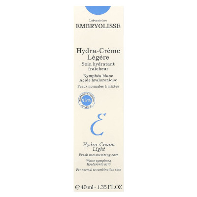 Embryolisse, Hydra-Cream Light, świeża opieka nawilżająca, 1,35 fl oz (40 ml) Embryolisse, Hydra-Cream Light, świeża opieka nawilżająca, 1,35 fl oz (40 ml)