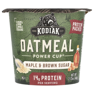 Ciastka Kodiak, owsiane Power Cup®, Maple & Brown Sugar, 2,12 uncji (60 g) Ciastka Kodiak, owsiane Power Cup®, Maple & Brown Sugar, 2,12 uncji (60 g)