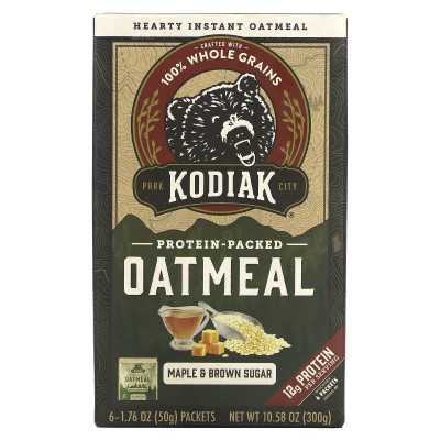 Kodiak Oatmeal Protein Cookies, Maple & Brown Sugar, 6 Packets, 1.76 oz (50 g)