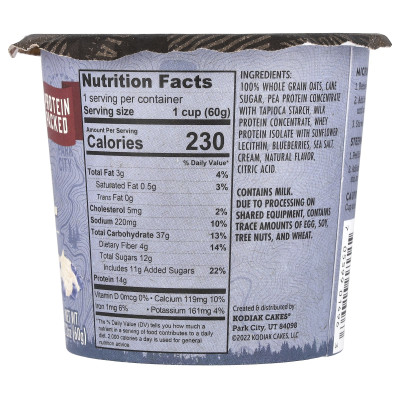 Kodiak Oatmeal Power Cup™ Cookies, Berry & Cream, 2.12 oz (60 g)